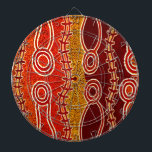 Cible De Fléchettes Serpents autochtones.<br><div class="desc">Serpents autochtones, serpents, serpents tribaux, serpents shamans, jaune orangé, abstrait, Virginia Vivier, Vagabond Folk Art, Marteau de sorcières, décoration boho, décoration tribale.</div>