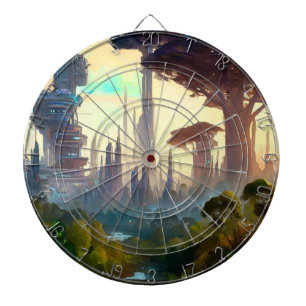 Cible De Fléchettes SF City Forest Planet (1)