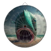 Cible De Fléchettes Shark sculpture on the beach (Devant)