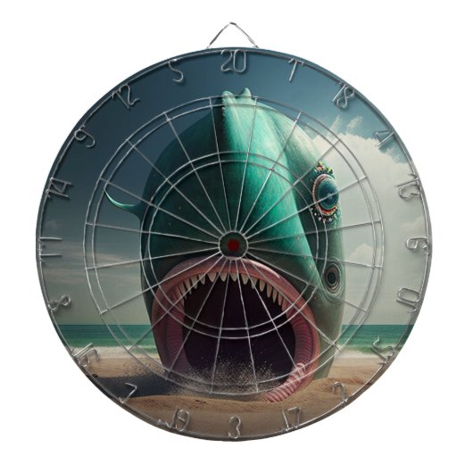 Cible De Fléchettes Shark sculpture on the beach (Devant)