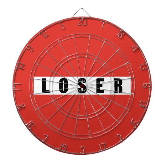 CIBLE DE FLÉCHETTES SIGNE D'INTERDICTION LOSER (Devant)