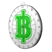 Cible De Fléchettes SIGNE VERT BAHT ฿ devises thaïlandaises ฿ (Devant droit)