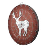 Cible De Fléchettes Silhouette de cerf sur Faux Arrière - plan en bois (Devant droit)