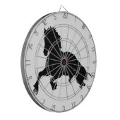 Cible De Fléchettes Silhouette du cheval blanc noir (Devant gauche)