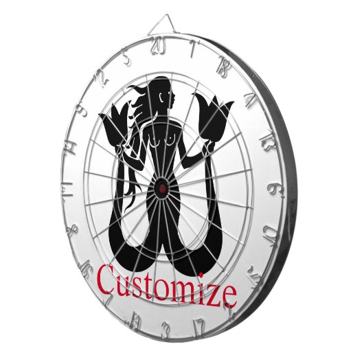 Cible De Fléchettes Silhouette Tonnerre_Cove de sirène à deux queue (Devant droit)