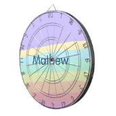 Cible De Fléchettes simple lettre initiale monogramme ajouter votre no (Devant droit)