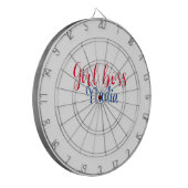 Cible De Fléchettes simple minimal girl boss ajouter nom texte image e (Devant gauche)