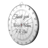 Cible De Fléchettes Simple minimal thank you couple name text date cus (Devant droit)