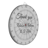Cible De Fléchettes Simple minimal thank you couple name text date cus (Devant gauche)