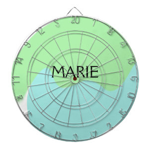 CIBLE DE FLÉCHETTES SIMPLE MINIMAL VERT AJOUTEZ VOTRE NOM TEXTE CADEAU