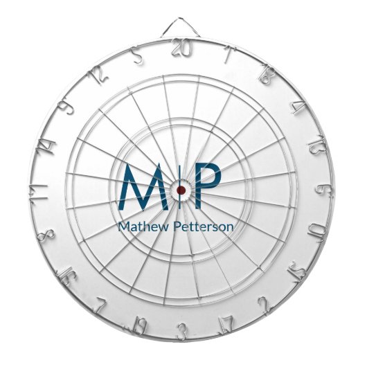 Cible De Fléchettes simple minimum ajouter le nom du monogramme lettre (Devant)