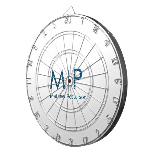 Cible De Fléchettes simple minimum ajouter le nom du monogramme lettre (Devant droit)