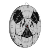 Cible De Fléchettes Simple monogramme ajouter votre nom lettre man min (Devant gauche)