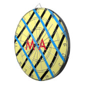 Cible De Fléchettes Simple monogramme ajouter votre nom lettre man min (Devant droit)