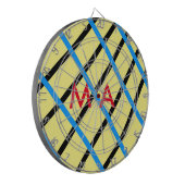 Cible De Fléchettes Simple monogramme ajouter votre nom lettre man min (Devant gauche)