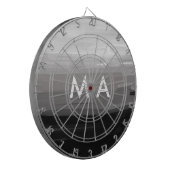 Cible De Fléchettes Simple monogramme ajouter votre nom lettre man min (Devant gauche)