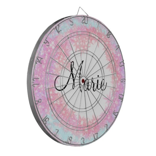 Cible De Fléchettes simple rose clair minimal ajouter votre nom texte  (Devant gauche)