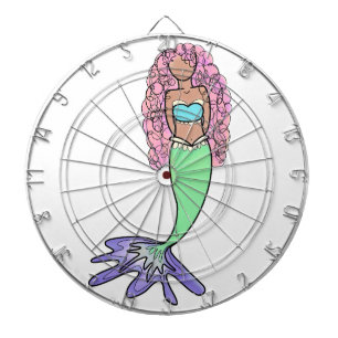 Cible De Fléchettes sirène arc-en-ciel rose bleu violet vert noir bouc