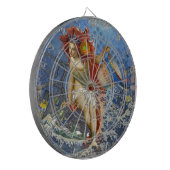 Cible De Fléchettes Sirène du Verseau Art Gothique Bleu (Devant gauche)