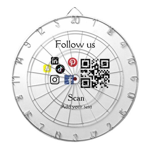 Cible De Fléchettes Site web d'entreprise simple code à barres QR code (Devant)