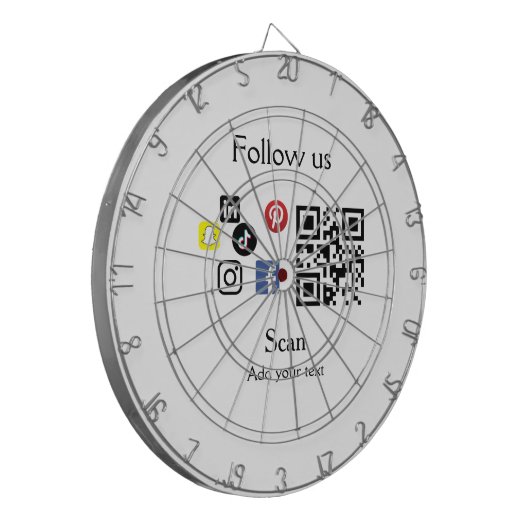 Cible De Fléchettes Site web d'entreprise simple code à barres QR code (Devant gauche)