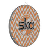 Cible De Fléchettes Ska ; Orange et Blanc Chevron (Devant gauche)