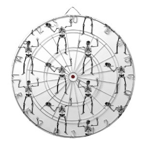 Cible De Fléchettes Skeletons D'Halloween, Baguette Ou Traite, Boo