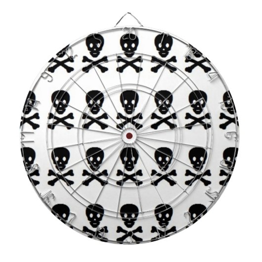 CIBLE DE FLÉCHETTES SKULL AND CROSSBONES (Devant)