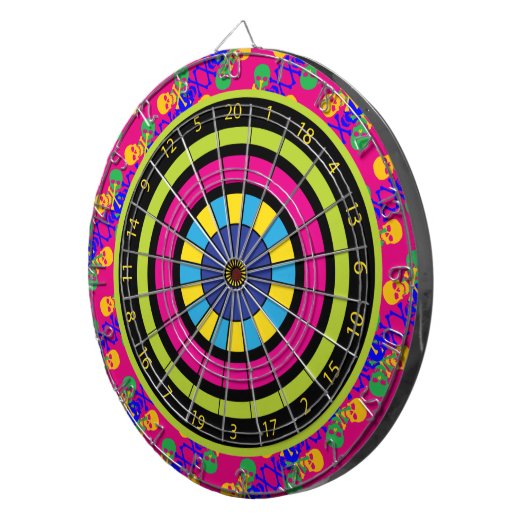 Cible De Fléchettes Skulls et Crossbones (Devant droit)