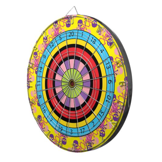 Cible De Fléchettes Skulls et Crossbones (Devant droit)