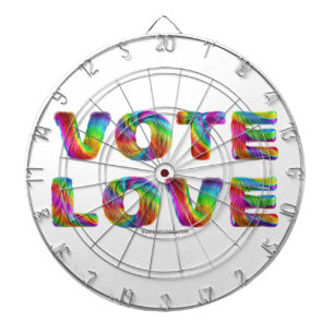 Cible De Fléchettes SlipperyJoe vote amour égalité fourrure de couleur