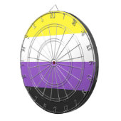 Cible De Fléchettes SlipperyJoe's Nonbinary Pride Drapeau gay cadeaux  (Devant droit)