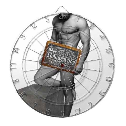 Cible De Fléchettes SlipperyJoe's Thanksgiving tradition musculaire mâ (Devant)