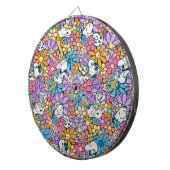 Cible De Fléchettes Snoopy & Motif de fleurs de bois (Devant droit)