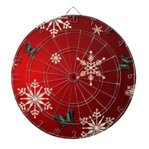 Cible De Fléchettes Snowflakes et Butterflies