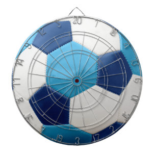 Cible De Fléchettes Soccer Ball Blue Tones,
