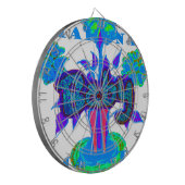 Cible De Fléchettes Soft Cyan Blue Flower Art : A Baby's Touch. (Devant gauche)