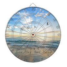 Soleil, Ciel. Mer. Sable. Scène Plage 