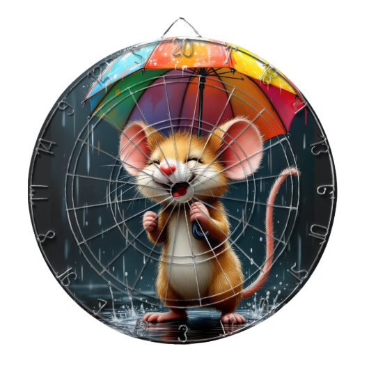 Cible De Fléchettes Souris Heureuse (Devant)
