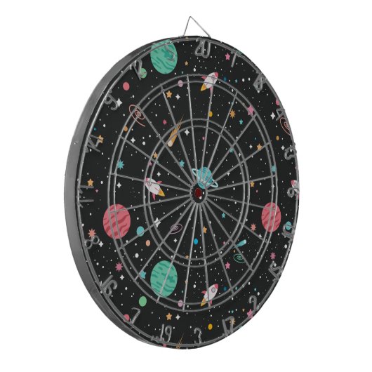 Cible De Fléchettes Space Rocket Ships et Stars (Devant gauche)