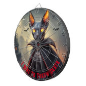 Cible De Fléchettes Sphynx Cat Dracula Dayings DartBoard Jeu (Devant droit)