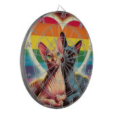 Cible De Fléchettes Sphynx Chats Dartboard LGBTQ Drapeau Amour Coeurs  (Devant gauche)