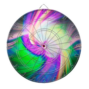 Cible De Fléchettes SPIRALFLUO - Psychédélique colorée moderne fractal