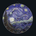 Cible De Fléchettes Starry Night, Vincent Van Gogh.<br><div class="desc">Starry Night,  Vincent Van Gogh. Famous impressionism fine art. Landscape oil painting.</div>