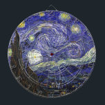 Cible De Fléchettes Starry Night, Vincent Van Gogh.<br><div class="desc">Starry Night,  Vincent Van Gogh. Famous impressionism fine art. Landscape oil painting.</div>