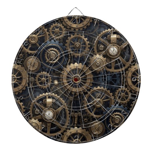 Cible de fléchettes Steampunk (Devant)