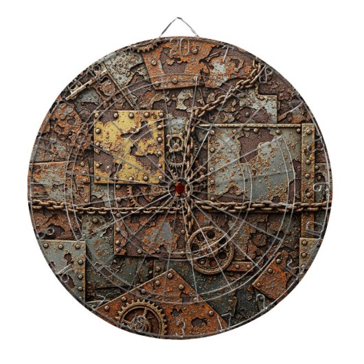 Cible de fléchettes Steampunk (Devant)