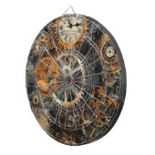 Cible de fléchettes Steampunk vintage (Devant droit)