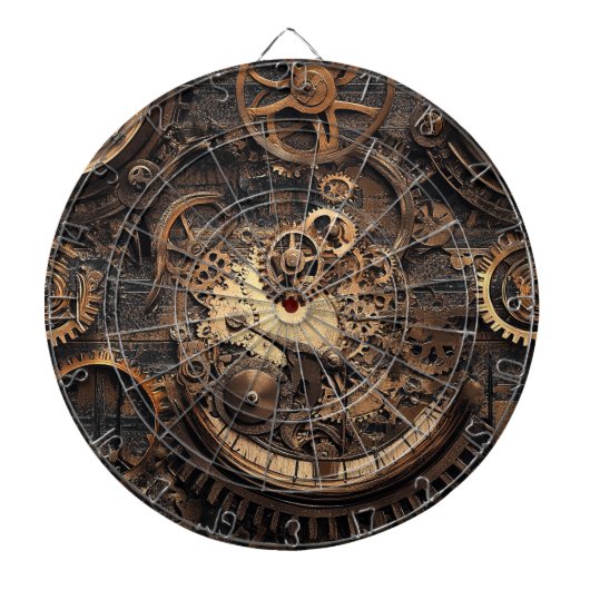 Cible de fléchettes Steampunk vintage (Devant)