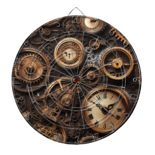 Cible de fléchettes Steampunk vintage